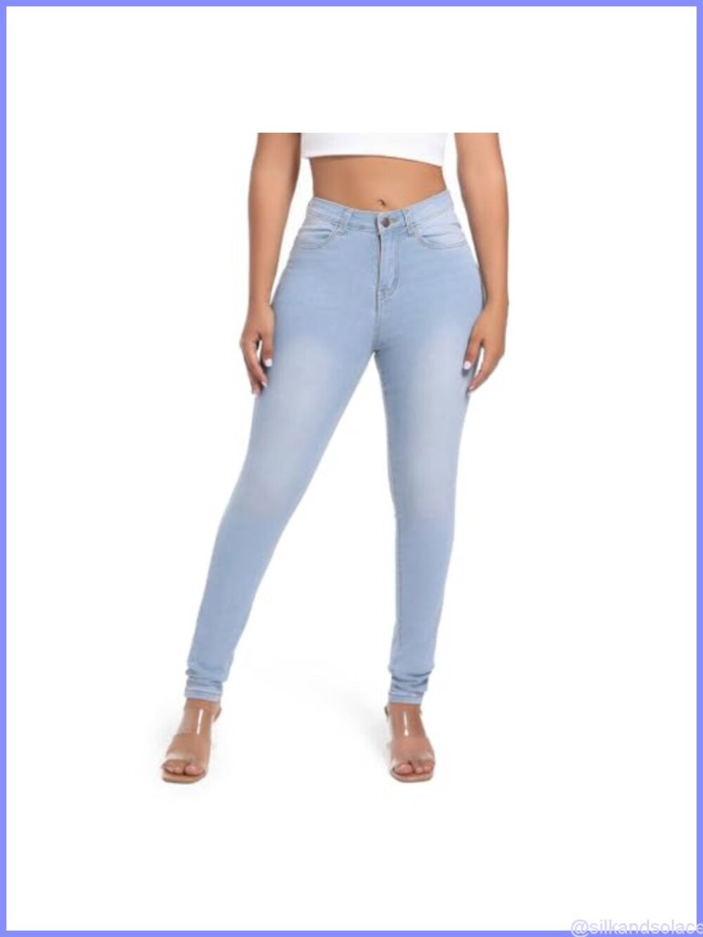 High Waisted Butt Lift Skinny Stretch Jeans